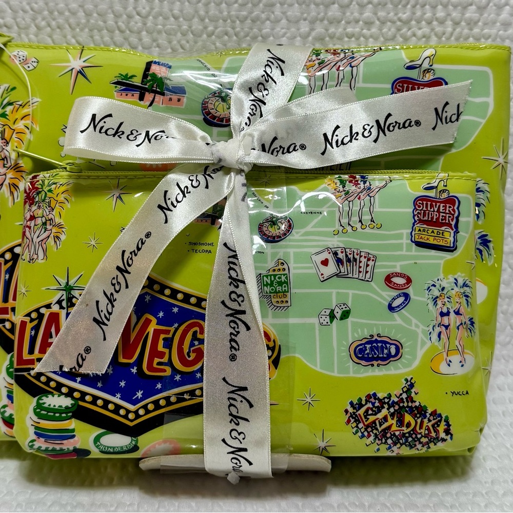 Nick & Nora Lime Green Las Vegas Icon Serving Tray with Ribbon